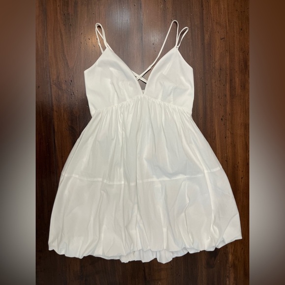 Cinq A Sept Mini Effie Dress Size 4 White Bubble Sundress Bridal Summer Chic NWT - Picture 3 of 16